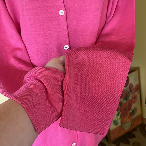 RALPH LAUREN Size 3X Barbie Pink
Cardigan Logo button Front Silk-Blend $138 - Picture 10 of 12